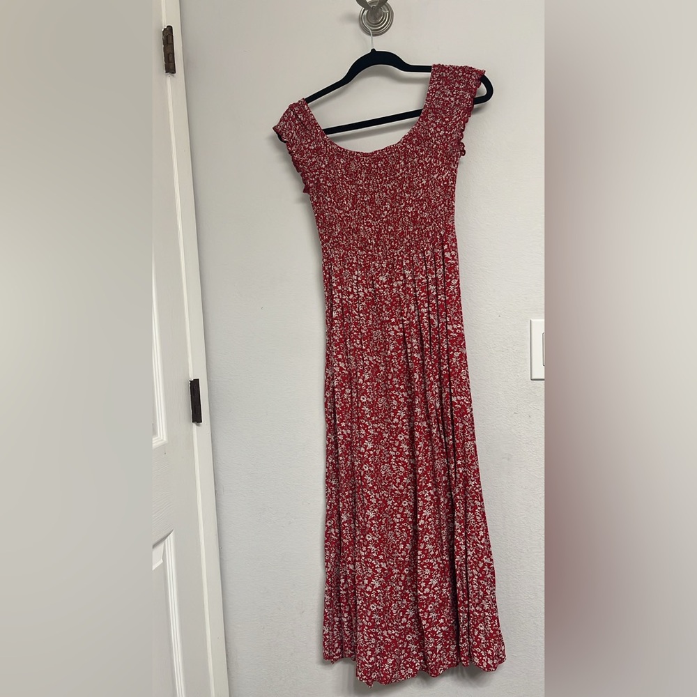 Floral Red Maxi Dress